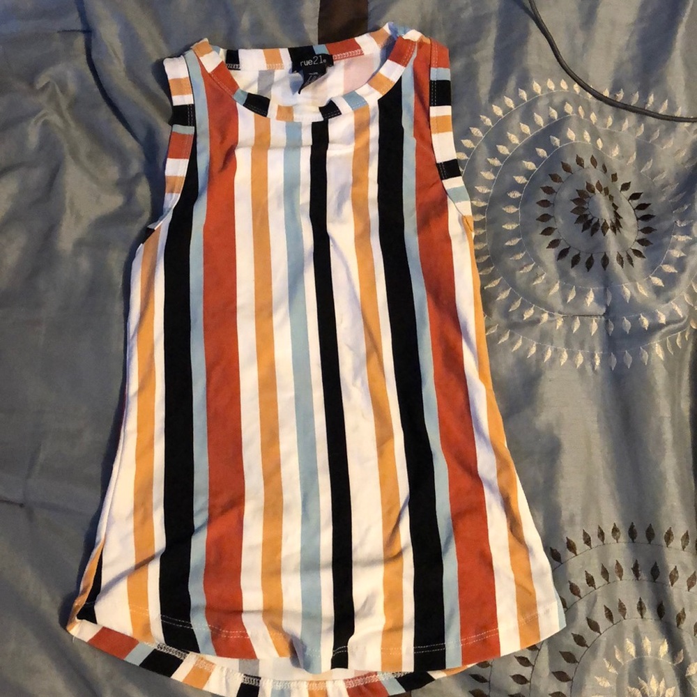 Rue 21 striped stretchy tank top